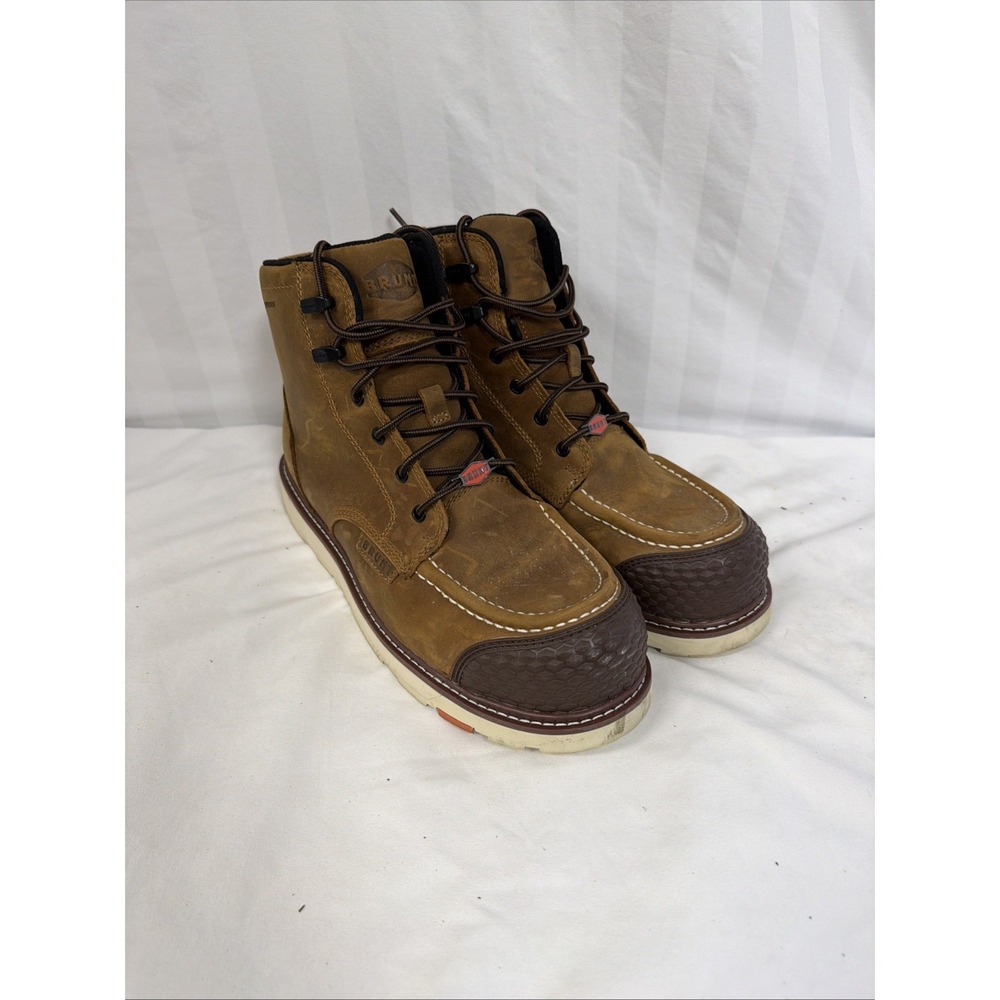 Brunt Toe Workwear 6" Men's Marin WP Work Boots- Brown Size 11 Comp Toe